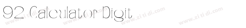 92 Calculator Digit字体转换
